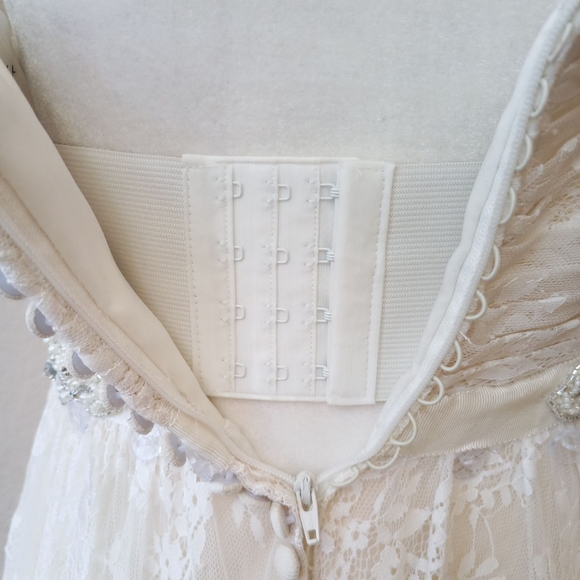 Anthropologie BHLDN Whispers + Echos Freesia lace strapless wedding gown - Picture 8 of 16